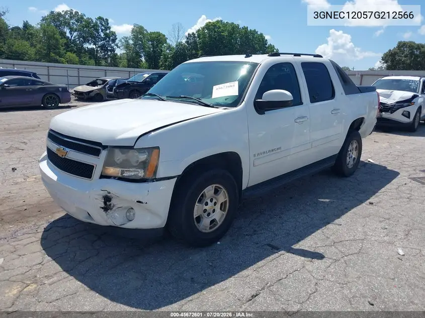 2007 Chevrolet Avalanche 1500 Lt VIN: 3GNEC12057G212566 Lot: 45672601