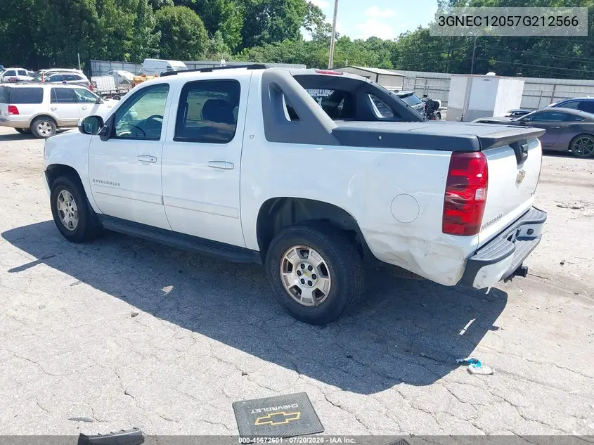 2007 Chevrolet Avalanche 1500 Lt VIN: 3GNEC12057G212566 Lot: 45672601