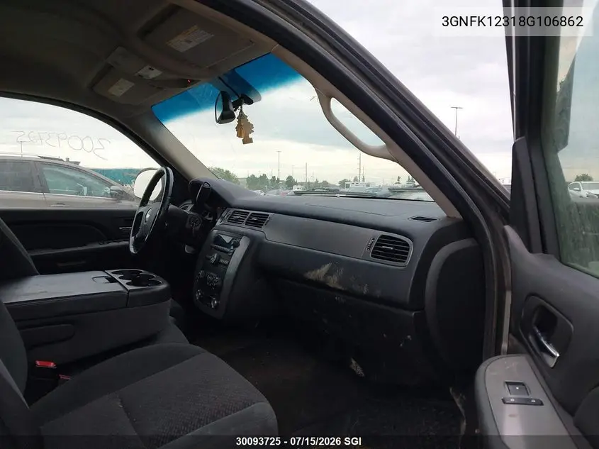 2008 Chevrolet Avalanche K1500 VIN: 3GNFK12318G106862 Lot: 30093725