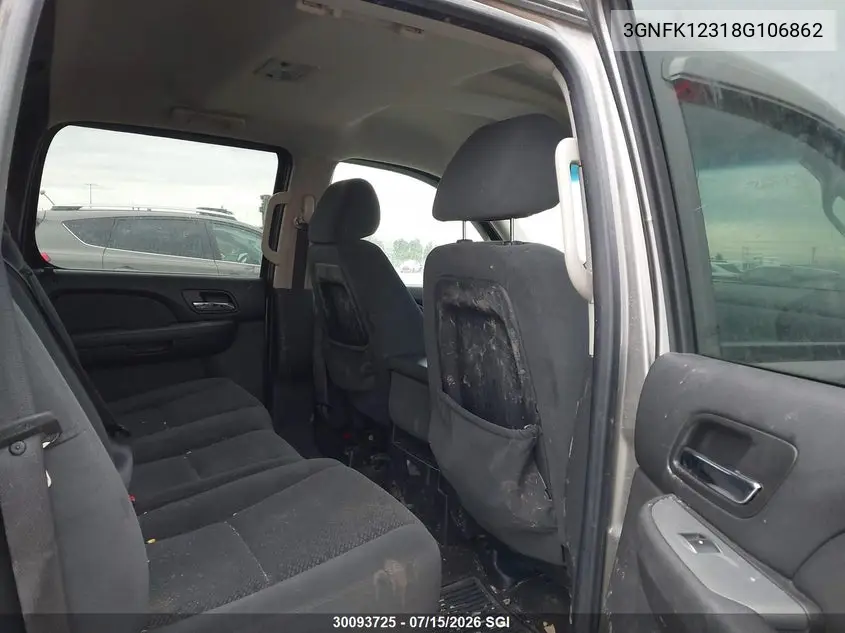2008 Chevrolet Avalanche K1500 VIN: 3GNFK12318G106862 Lot: 30093725