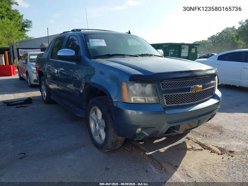 2008 Chevrolet Avalanche 1500 Ls/Lt/Ltz VIN: 3GNFK12358G165736 Lot: 45212820