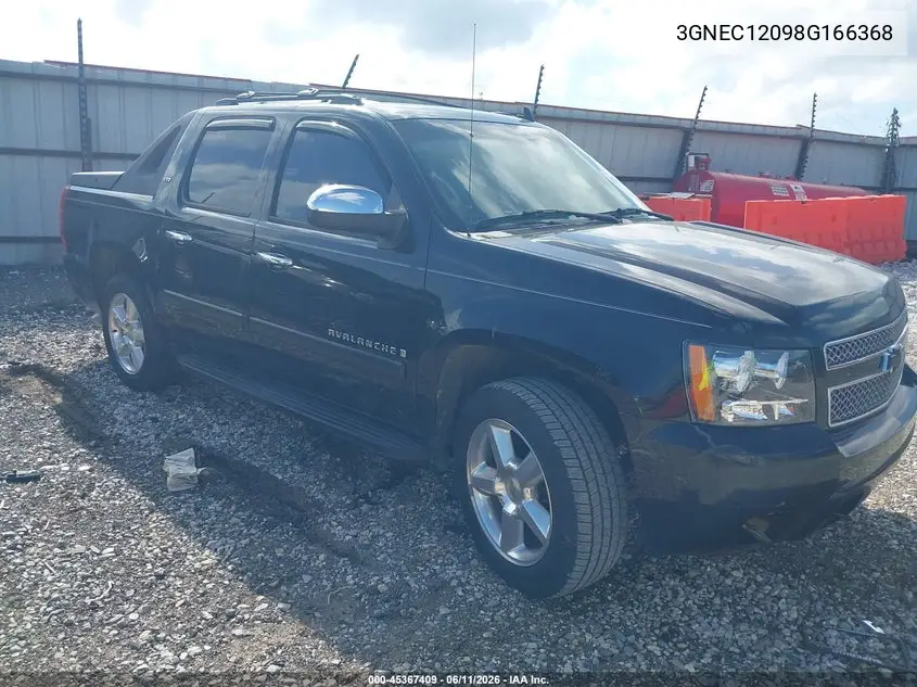 2008 Chevrolet Avalanche 1500 Ltz VIN: 3GNEC12098G166368 Lot: 45367409