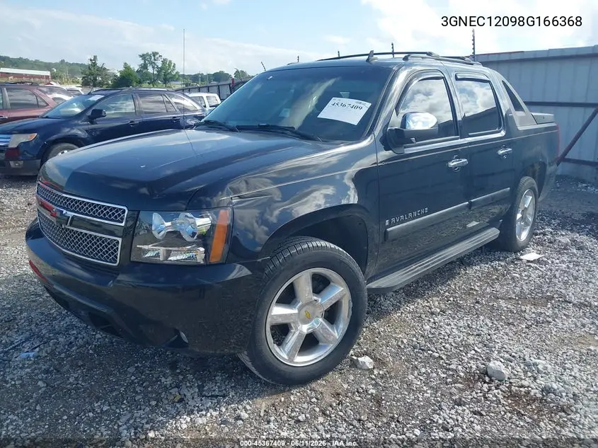 2008 Chevrolet Avalanche 1500 Ltz VIN: 3GNEC12098G166368 Lot: 45367409