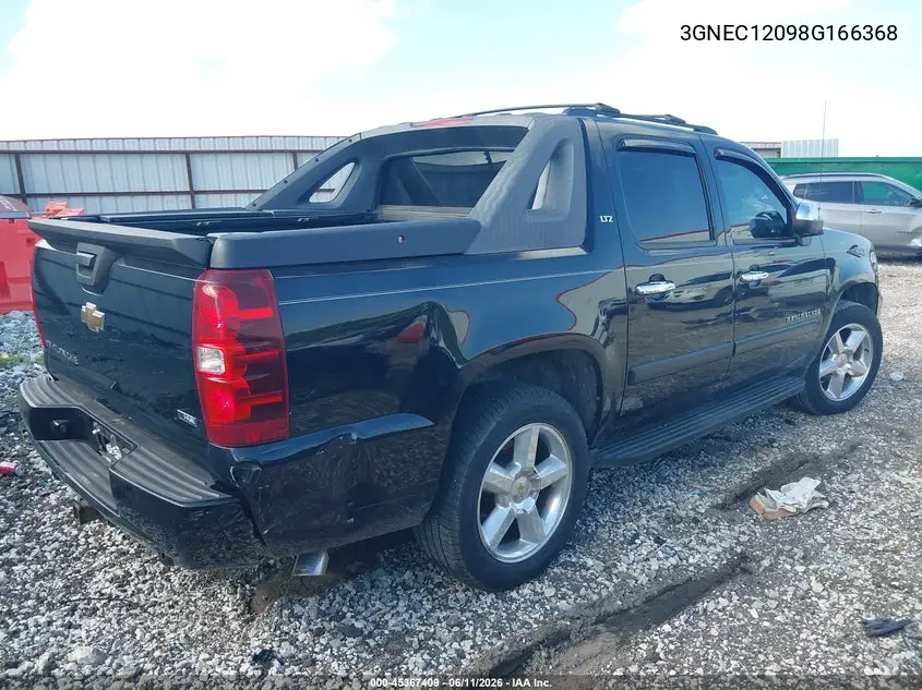 2008 Chevrolet Avalanche 1500 Ltz VIN: 3GNEC12098G166368 Lot: 45367409