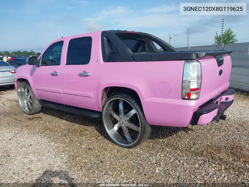 2008 Chevrolet Avalanche 1500 Ls VIN: 3GNEC120X8G119625 Lot: 45405608