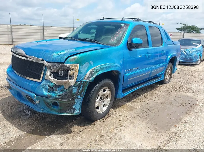 2008 Chevrolet Avalanche 1500 Lt VIN: 3GNEC12J68G258398 Lot: 45422734