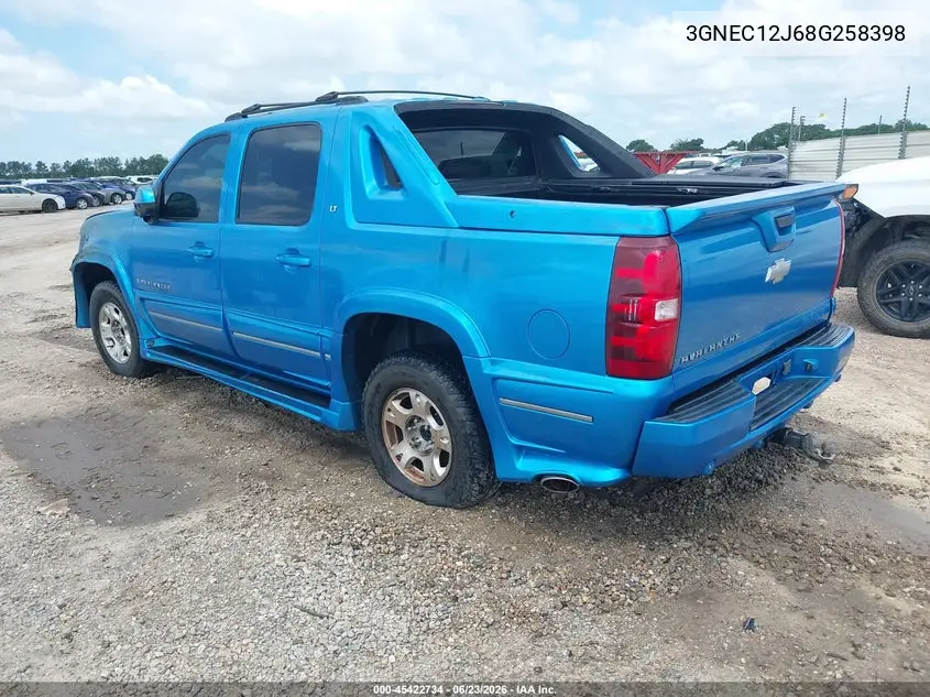 2008 Chevrolet Avalanche 1500 Lt VIN: 3GNEC12J68G258398 Lot: 45422734