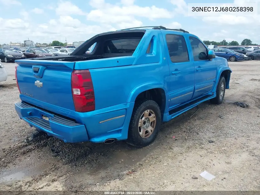 2008 Chevrolet Avalanche 1500 Lt VIN: 3GNEC12J68G258398 Lot: 45422734