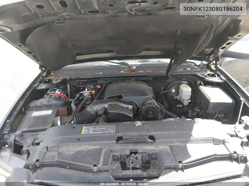 2008 Chevrolet Avalanche 1500 Ltz VIN: 3GNFK12308G186204 Lot: 45426609