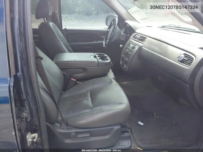 2008 Chevrolet Avalanche 1500 Ls VIN: 3GNEC12078G147334 Lot: 45437239