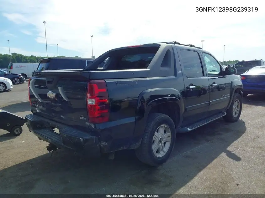 2008 Chevrolet Avalanche 1500 Lt VIN: 3GNFK12398G239319 Lot: 45455838