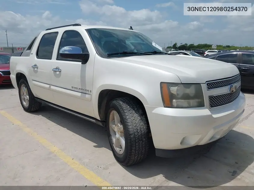 2008 Chevrolet Avalanche 1500 Ltz VIN: 3GNEC12098G254370 Lot: 45470692