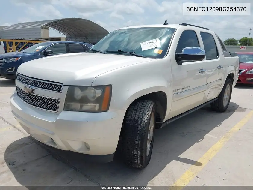 2008 Chevrolet Avalanche 1500 Ltz VIN: 3GNEC12098G254370 Lot: 45470692