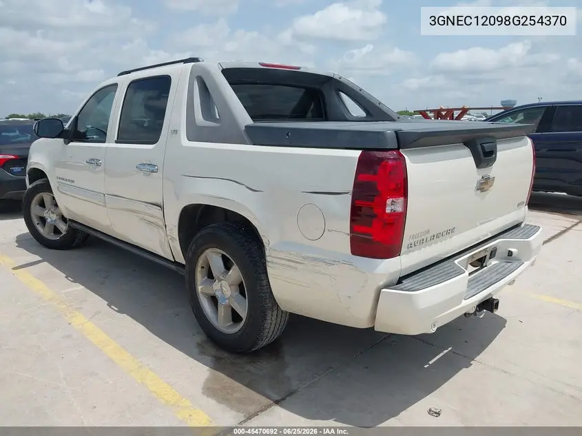 2008 Chevrolet Avalanche 1500 Ltz VIN: 3GNEC12098G254370 Lot: 45470692