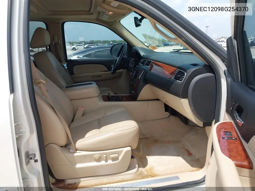 2008 Chevrolet Avalanche 1500 Ltz VIN: 3GNEC12098G254370 Lot: 45470692