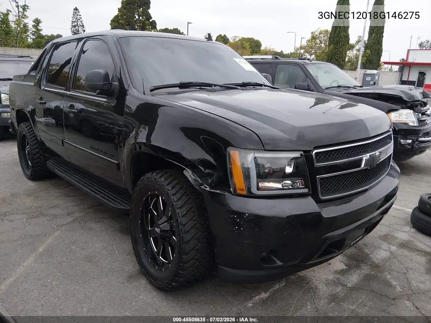 2008 Chevrolet Avalanche 1500 Ls VIN: 3GNEC12018G146275 Lot: 45508635