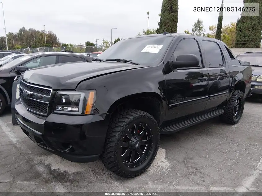 2008 Chevrolet Avalanche 1500 Ls VIN: 3GNEC12018G146275 Lot: 45508635