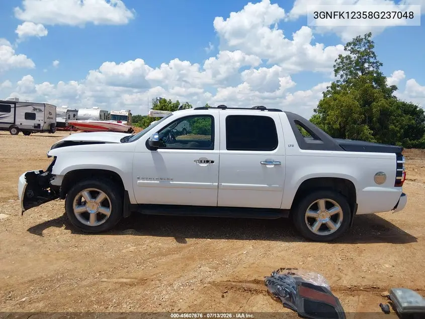 2008 Chevrolet Avalanche 1500 Ltz VIN: 3GNFK12358G237048 Lot: 45607676
