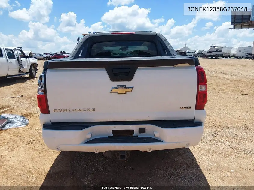2008 Chevrolet Avalanche 1500 Ltz VIN: 3GNFK12358G237048 Lot: 45607676