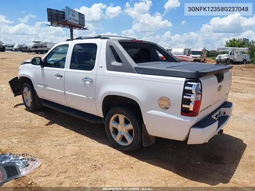 2008 Chevrolet Avalanche 1500 Ltz VIN: 3GNFK12358G237048 Lot: 45607676