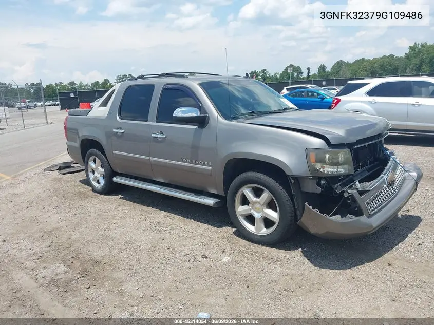 2009 Chevrolet Avalanche 1500 Ltz VIN: 3GNFK32379G109486 Lot: 45314054