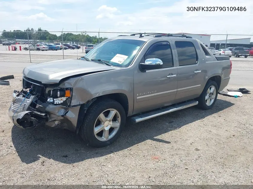 2009 Chevrolet Avalanche 1500 Ltz VIN: 3GNFK32379G109486 Lot: 45314054