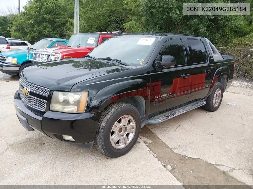2009 Chevrolet Avalanche 1500 Lt2 VIN: 3GNFK22049G285184 Lot: 45606672