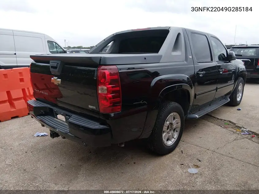 2009 Chevrolet Avalanche 1500 Lt2 VIN: 3GNFK22049G285184 Lot: 45606672