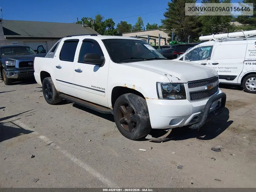 2010 Chevrolet Avalanche 1500 Ltz VIN: 3GNVKGE09AG156446 Lot: 45281391
