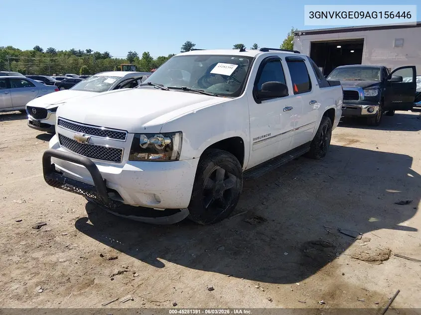 2010 Chevrolet Avalanche 1500 Ltz VIN: 3GNVKGE09AG156446 Lot: 45281391