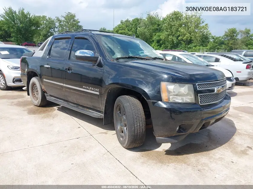 2010 Chevrolet Avalanche 1500 Ltz VIN: 3GNVKGE08AG183721 Lot: 45343832