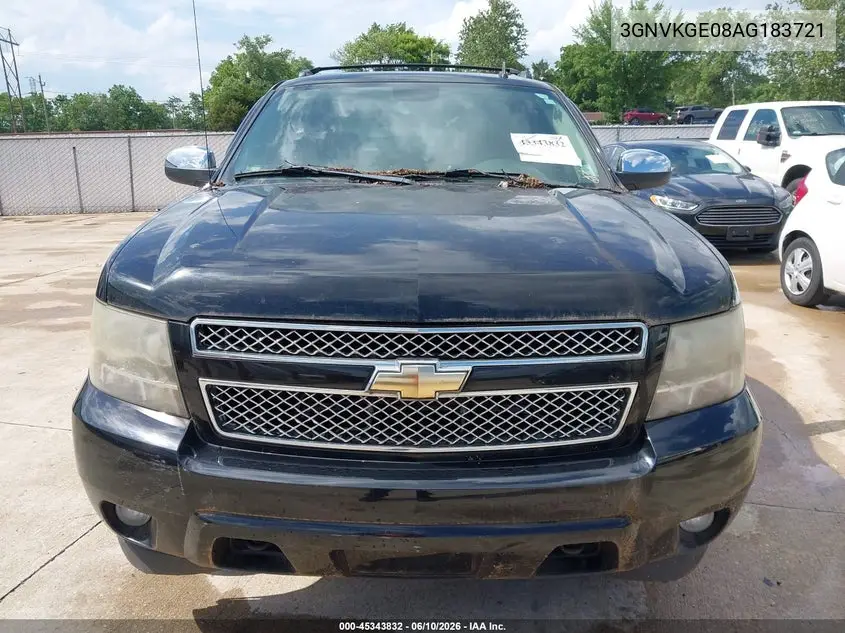 2010 Chevrolet Avalanche 1500 Ltz VIN: 3GNVKGE08AG183721 Lot: 45343832
