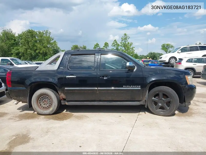 2010 Chevrolet Avalanche 1500 Ltz VIN: 3GNVKGE08AG183721 Lot: 45343832