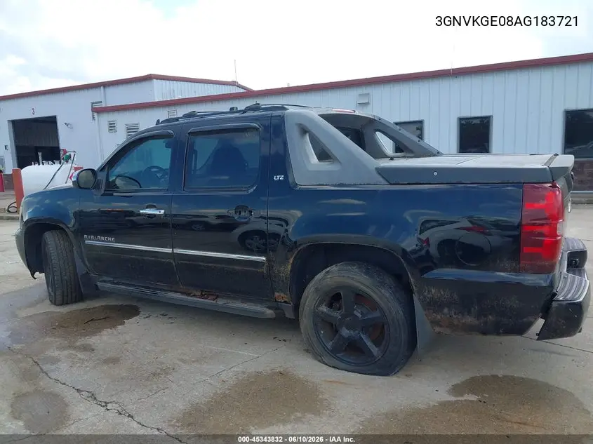 2010 Chevrolet Avalanche 1500 Ltz VIN: 3GNVKGE08AG183721 Lot: 45343832