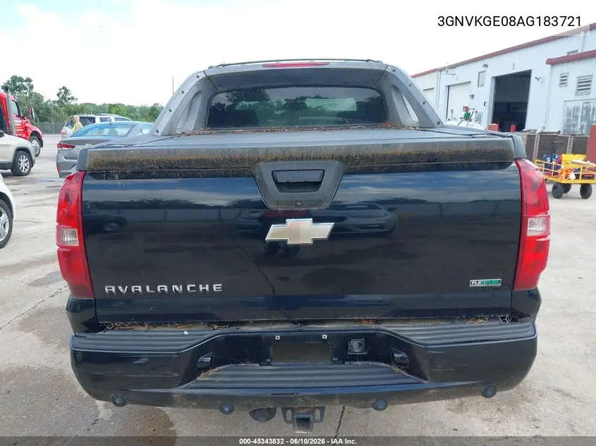 2010 Chevrolet Avalanche 1500 Ltz VIN: 3GNVKGE08AG183721 Lot: 45343832