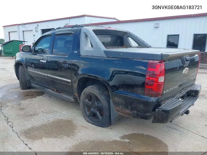 2010 Chevrolet Avalanche 1500 Ltz VIN: 3GNVKGE08AG183721 Lot: 45343832