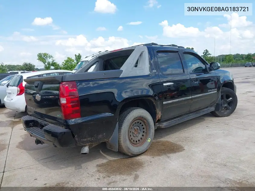 2010 Chevrolet Avalanche 1500 Ltz VIN: 3GNVKGE08AG183721 Lot: 45343832