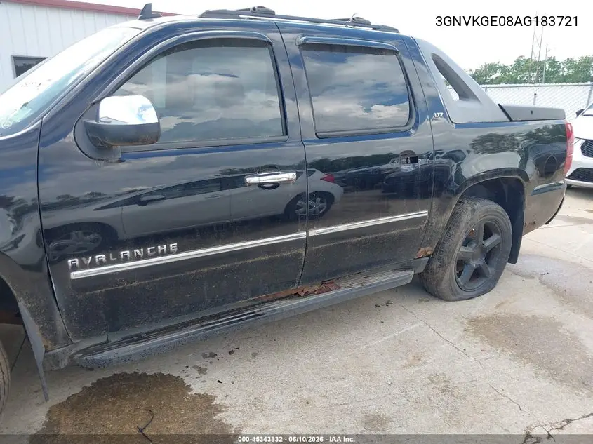 2010 Chevrolet Avalanche 1500 Ltz VIN: 3GNVKGE08AG183721 Lot: 45343832