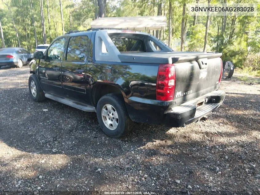 2010 Chevrolet Avalanche 1500 Ls VIN: 3GNVKEE06AG283028 Lot: 45344739