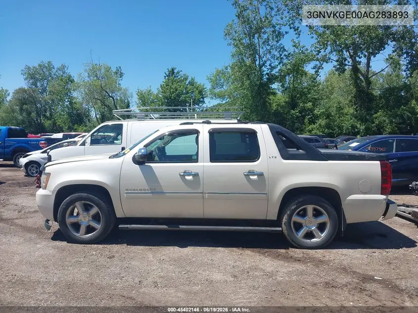 2010 Chevrolet Avalanche 1500 Ltz VIN: 3GNVKGE00AG283893 Lot: 45402146