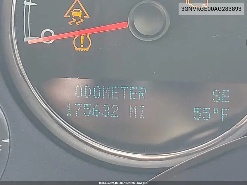 2010 Chevrolet Avalanche 1500 Ltz VIN: 3GNVKGE00AG283893 Lot: 45402146