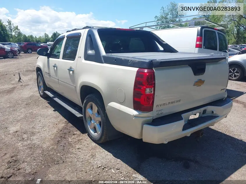 2010 Chevrolet Avalanche 1500 Ltz VIN: 3GNVKGE00AG283893 Lot: 45402146