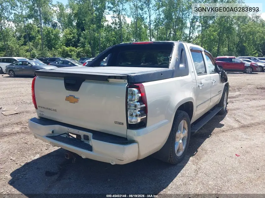2010 Chevrolet Avalanche 1500 Ltz VIN: 3GNVKGE00AG283893 Lot: 45402146