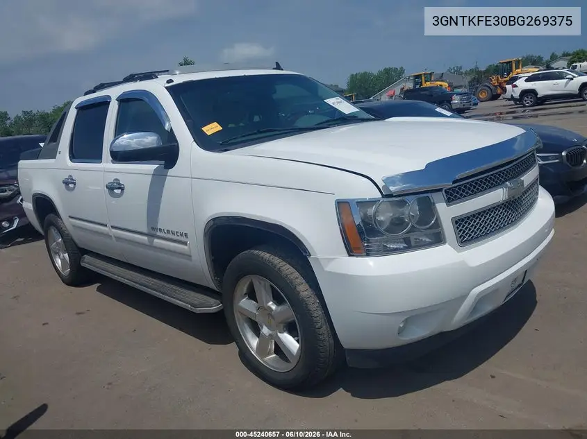 2011 Chevrolet Avalanche 1500 Lt1 VIN: 3GNTKFE30BG269375 Lot: 45240657