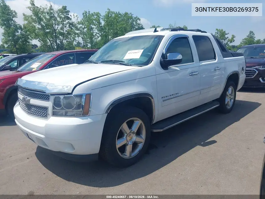 2011 Chevrolet Avalanche 1500 Lt1 VIN: 3GNTKFE30BG269375 Lot: 45240657