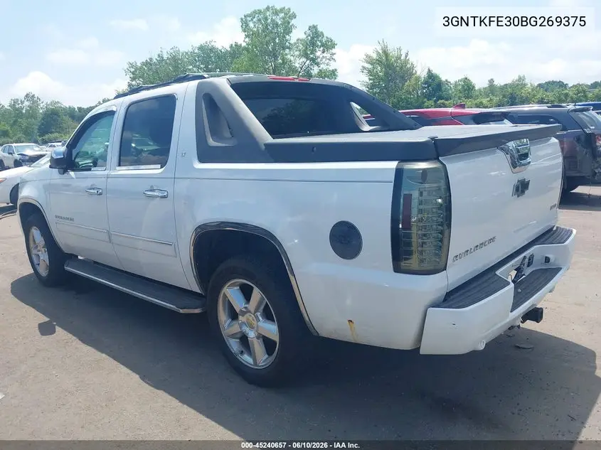 2011 Chevrolet Avalanche 1500 Lt1 VIN: 3GNTKFE30BG269375 Lot: 45240657