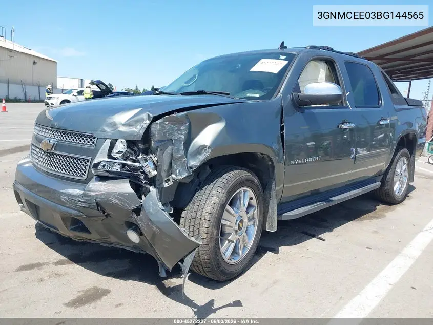 2011 Chevrolet Avalanche 1500 Ls VIN: 3GNMCEE03BG144565 Lot: 45272227