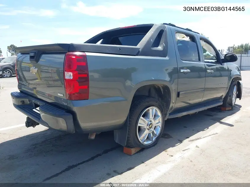 2011 Chevrolet Avalanche 1500 Ls VIN: 3GNMCEE03BG144565 Lot: 45272227