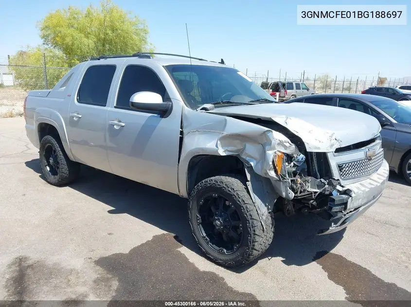 2011 Chevrolet Avalanche 1500 Lt1 VIN: 3GNMCFE01BG188697 Lot: 45300166