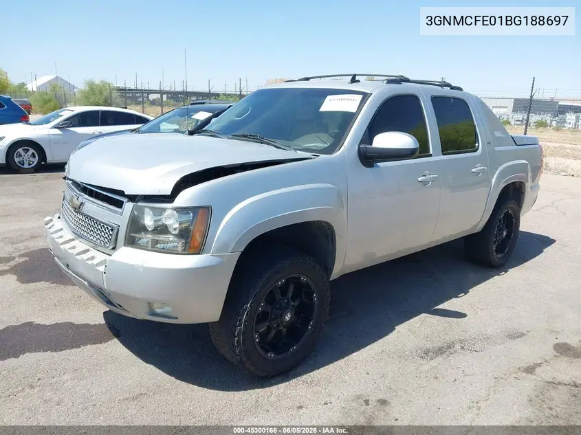 2011 Chevrolet Avalanche 1500 Lt1 VIN: 3GNMCFE01BG188697 Lot: 45300166